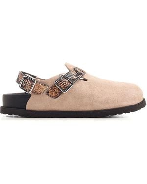 Birkenstock Tokio Cazador With Snake Leather 1774 - Natural