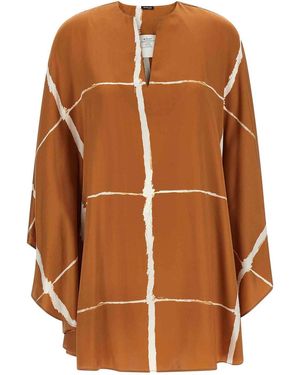 Kiton Caftan Blouse - Brown