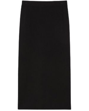 Max Mara Viscose Crepe Pencil Skirt - Black