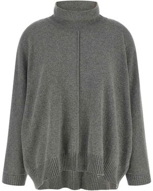 Alberta Ferretti Central Stitching Sweater - Gray