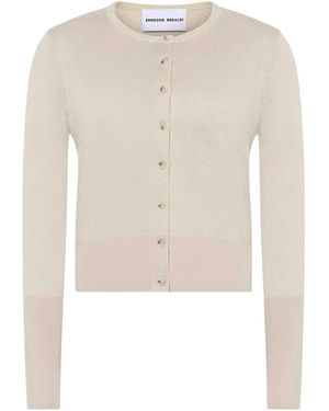 EMERSON RENALDI Crew Neck Cardigan - Natural