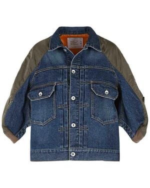 Sacai Cotton Denim Jacket - Blue