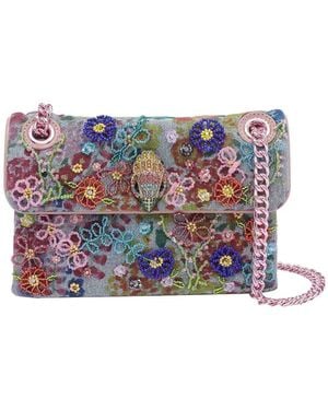 Kurt Geiger Mini Kensington Flower Crossbody Bag - White