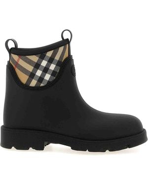 Burberry Marsh Stamp Ankle Boots - Black