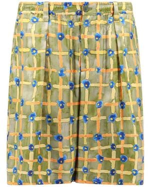 Marni Silk Bermuda Shorts - Yellow