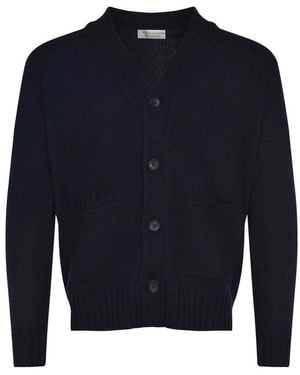 FILIPPO DE LAURENTIIS Cardigan Made From Wool - Blue