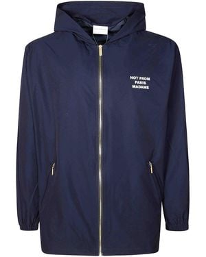 Drole de Monsieur Zipped Jacket W/Hood - Blue