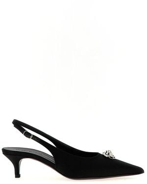 Magda Butrym 45Mm Rosetta Slingback Court Shoes - Black