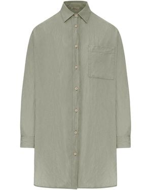 Transit Oversized Linen Shirt - Gray