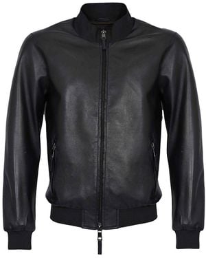 Leather Authority Derek Seamless Leather Jacket - Black