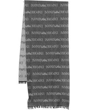 Emporio Armani Wool Blend Scarf - Grey