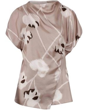 Soeur Silk Twill Fedora Blouse - Natural