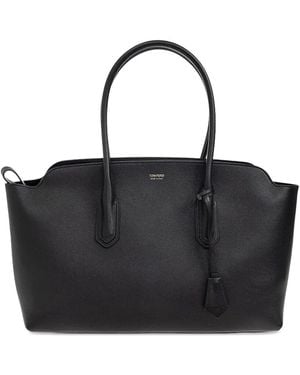 Tom Ford Large Leather Bag - Black