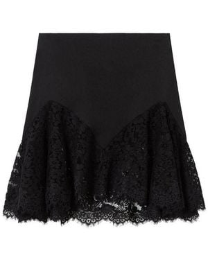 Stella McCartney Lace Trimmed Skirt - Black