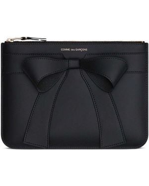 Comme des Garçons Big Bow Leather Pouch in Black | Lyst