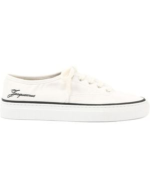 Jacquemus Ff Cotton Skate Trainers - White