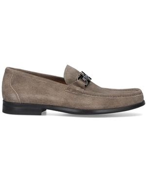 Ferragamo Suede Loafers - Grey