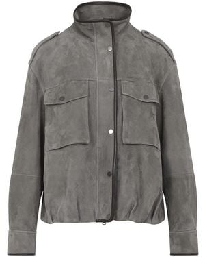 Brunello Cucinelli Suede Jacket - Grey
