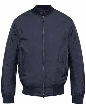 Emporio Armani Nylon Bomber Jacket - Blue