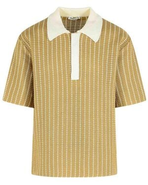 Jil Sander Cotton Knit Polo Shirt - Natural