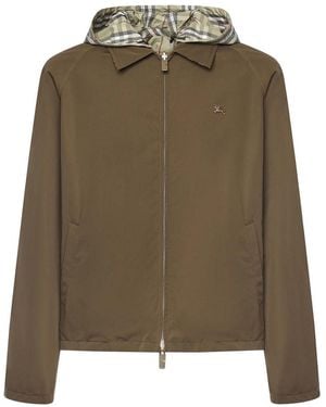 Burberry Reversible Check Cotton Jacket - Green