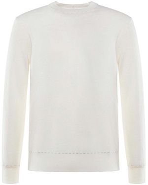 Eleventy Wool Jumper - White