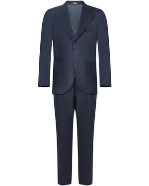 Franzese Collection Single-Breasted Rolls-Royce Style Suit - Blue