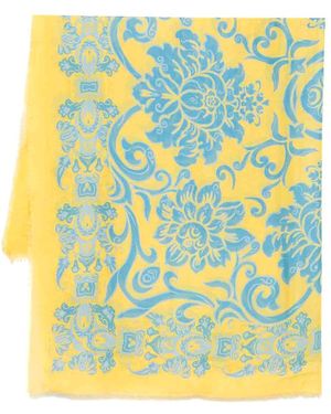 Etro Printed Logo Scarf - Yellow