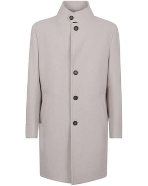 Eleventy Single Breasted Coat - Grey