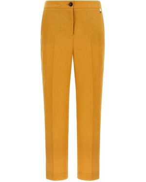 Herno Linen Trousers - Orange