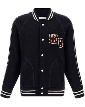 Wales Bonner 'The October Varsity' Bomber Jacket - Blue