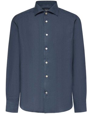 Eleventy Linen Shirt - Blue