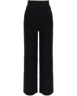 Perfect Moment Chalet Wide-Leg Knitted Merino-Wool Trousers - Black