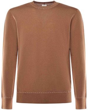 Eleventy Wool Jumper - Brown
