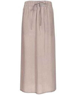 Grifoni Silk Skirt - Grey