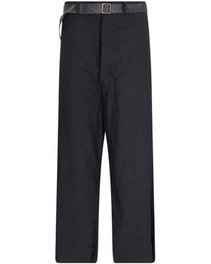 Paul Harnden Belted Trousers - Blue