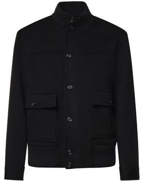 Lardini Wool And Cashmere Jacket - Black