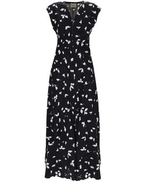 Alysi V-Neck Long Dress - Black