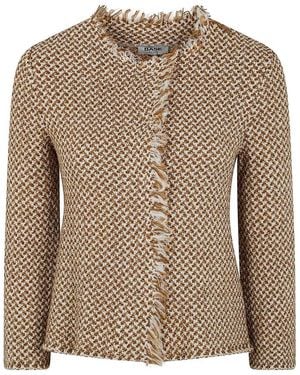 Base London Round Neck Classic Jacket - Brown