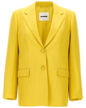 Jil Sander Single-Breasted Blazer - Yellow