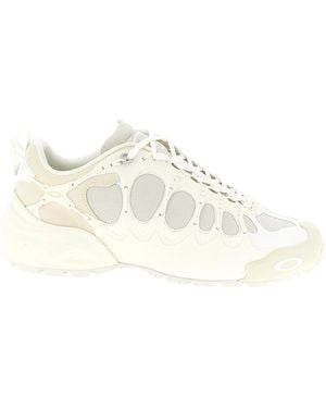 Junya Watanabe Technical Fabric Trainers With Cage-Like Overlay Design - White