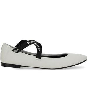 Repetto Cross-Strap Ballet Flats - White