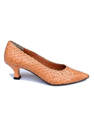 LA ROSE Carol Wooden Pumps - Pink