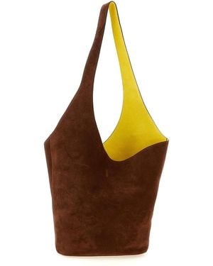Alberta Ferretti Suede Shoulder Bag - Brown