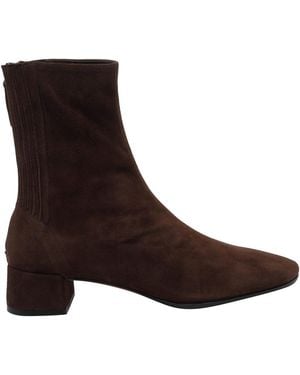 Aquazzura Tres Honore' Booties - Brown