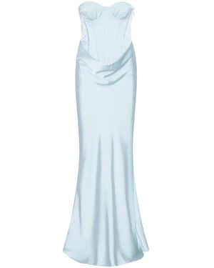 ROTATE BIRGER CHRISTENSEN Rotate Satin Plein Air Dress - Blue