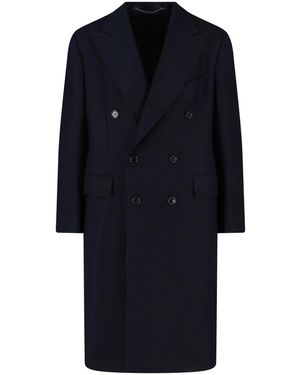Cesare Attolini Double-Breasted Coat - Blue