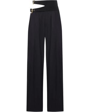 Chloé High-Waisted Tailored Wool Trousers - Blue