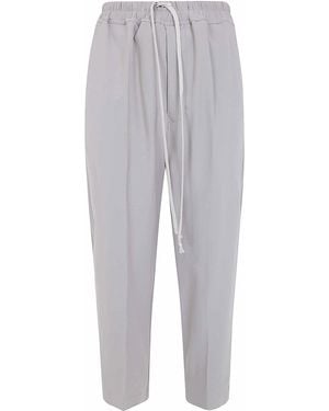 Rick Owens Drawstring Cropped Pants - Gray