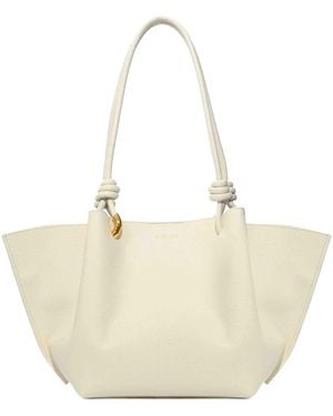 Coccinelle Finn Medium Crab Pearl Leather Bag - Natural